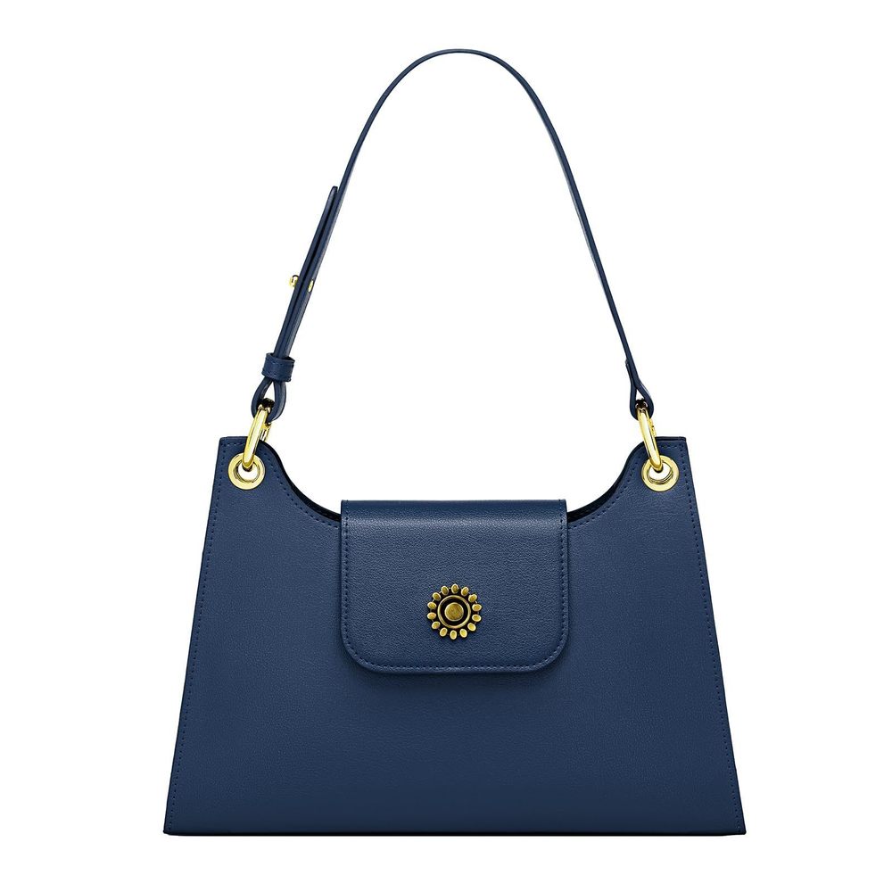 Shoulder Bag Trendy Small Cute Vegan Leather Purses Handbags Blue :>